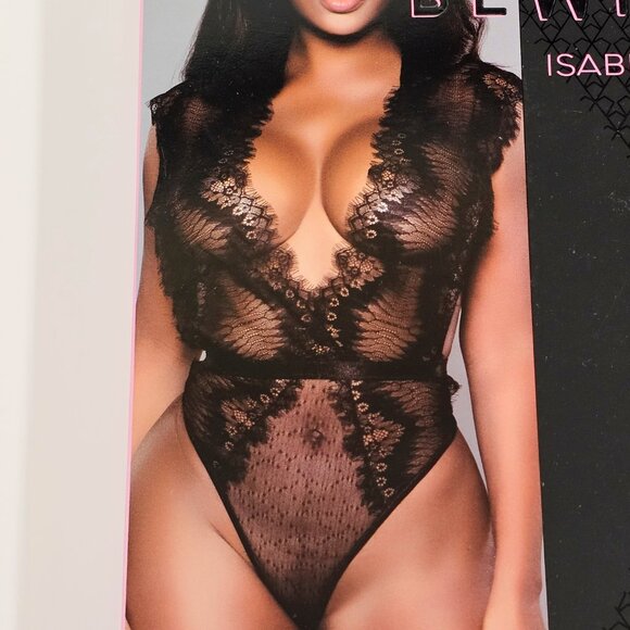 BeWicked Isabella Black Bodysuit Sexy Lingerie Size M - Picture 3 of 6